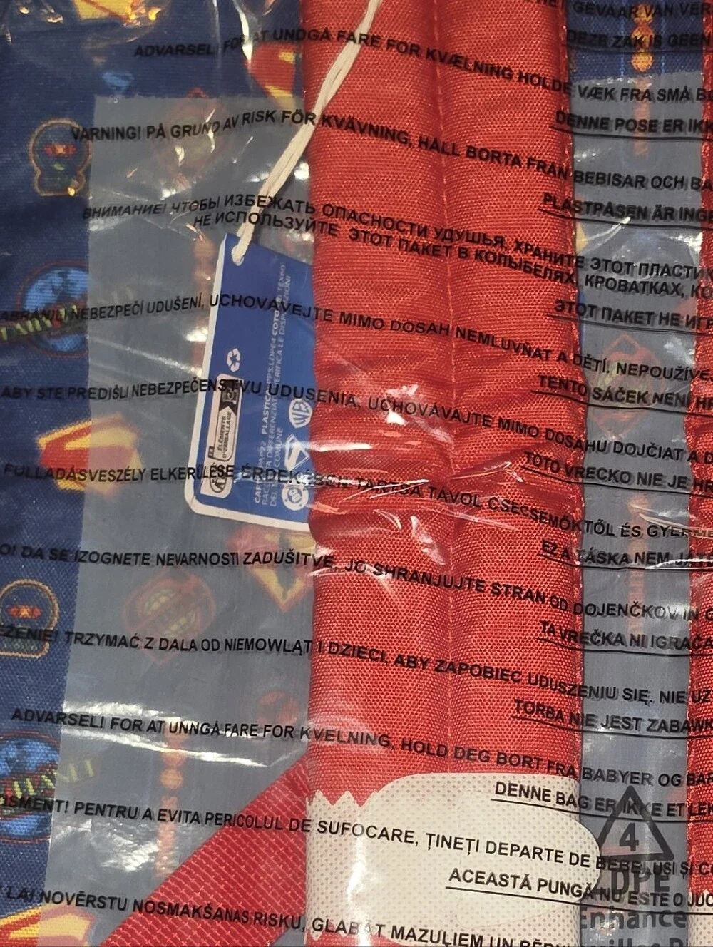 Looungefly DC Comics Superman Nylon Full-Size Backpack NWT